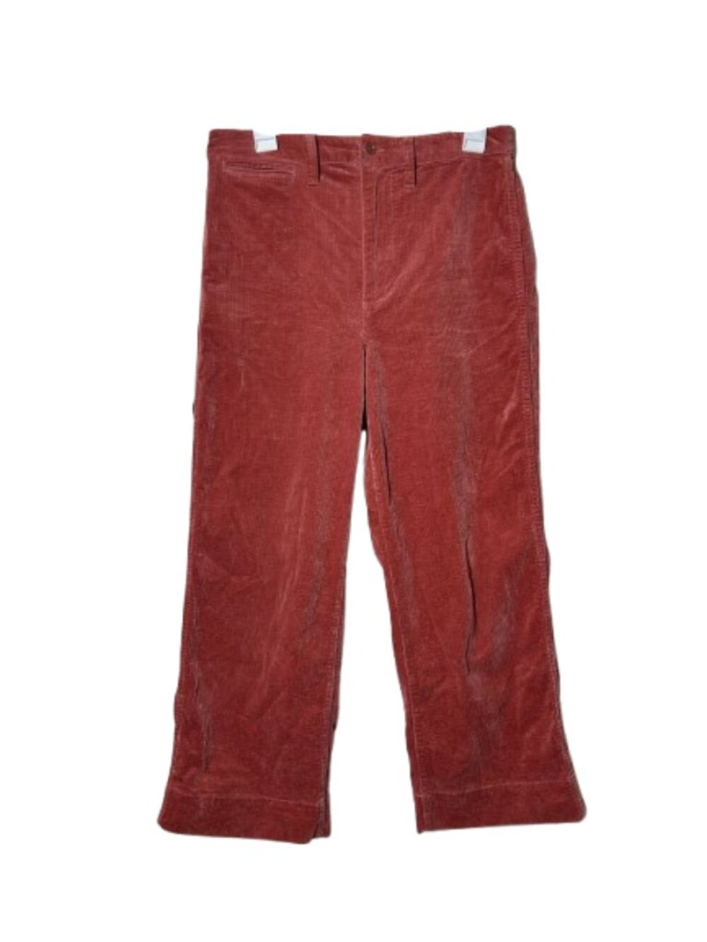 Madewell coral corduroy slim emmett wide leg crop pants womens 28